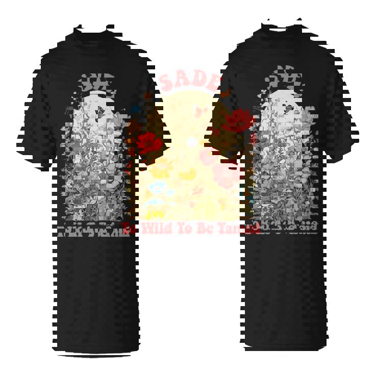 Sade 名前 かわいい レトロ 女の子 ワイルドフラワーade 名前 長袖tシャツ Tシャツ