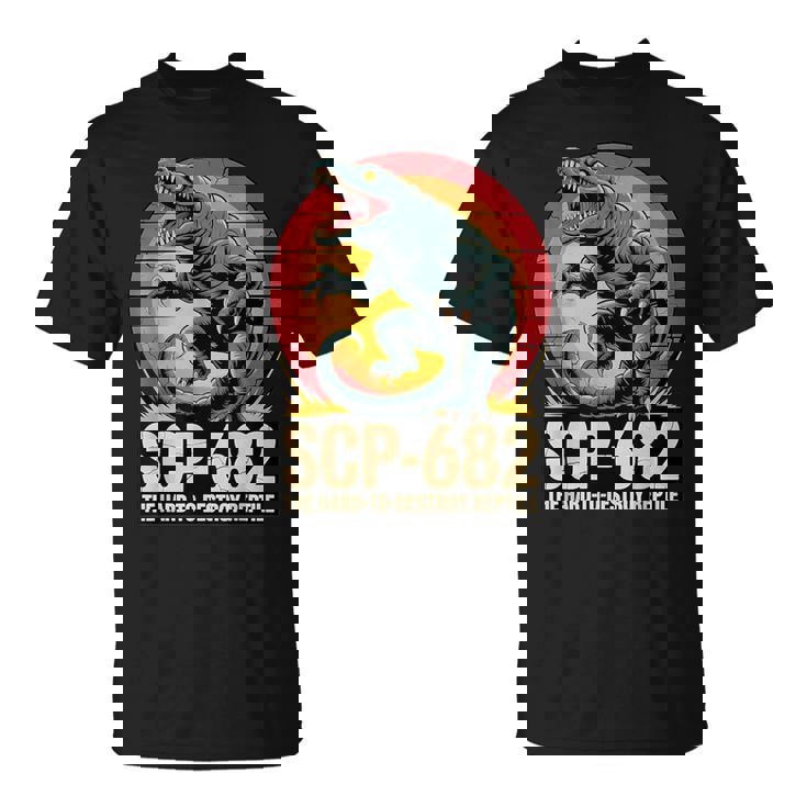 Scp-682 破壊しづらい爬虫類モンスターcpファンデーション Tシャツ