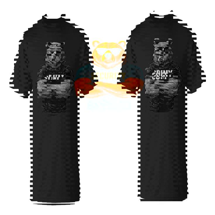 Security Buff Bear バウンサーデザイン Tシャツ
