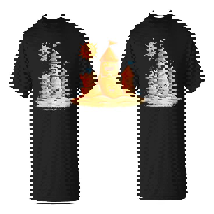 Smiling Sun And Sandcastle Adventure T-Shirt