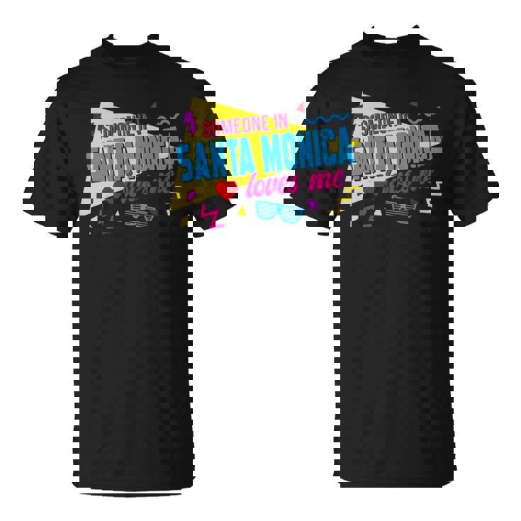 Someone Inanta Monica Loves Me 80S サンタモニカの誰かが私に80年代を愛しています 長袖tシャツ Tシャツ