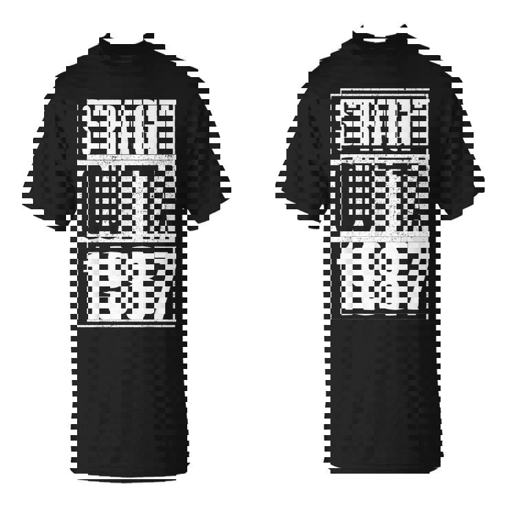 Straight Outta 1987 Womenintage 1987 Birth Of Birthday Tシャツ