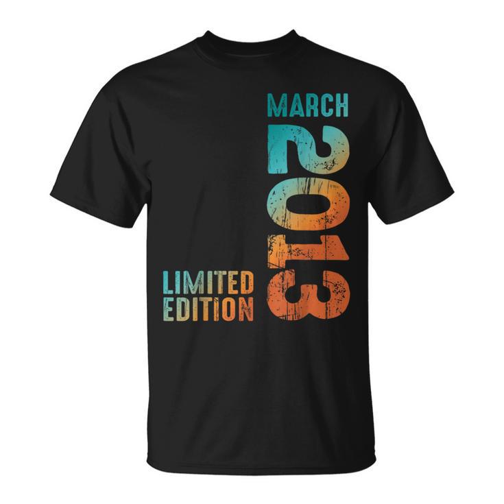 Superbe Édition Limitée Mars 2013 Rétro 2013Intage 2013 T-Shirt