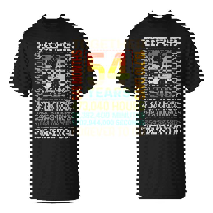 Together 54 Years Forever To Go 結婚54周年記念 Tシャツ
