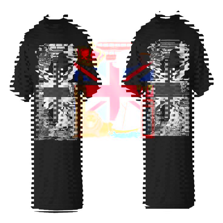 United Kingdom Flag British UK England British Roots T-Shirt