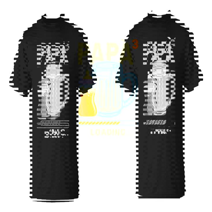 Uomo Papà In Arrivo Papà In Attesa Terzo Figlio Maglietta