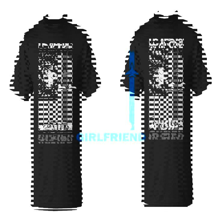 US Air Force USAF Veteran Proud Girlfriend Family Matching T-Shirt