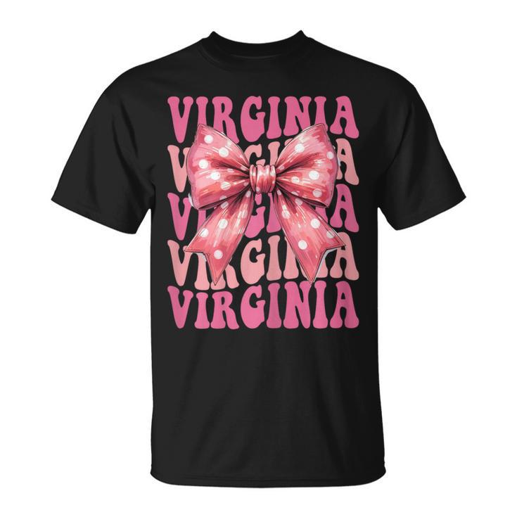Virginia Arco De Coqueta Con Nombre Estético Para Es Y Niñas Camiseta unisex