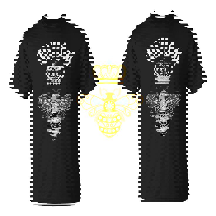 Vivian 名前ivian 誕生日 ギフト 女王 王冠 蜂 ヴィヴィアン Tシャツ