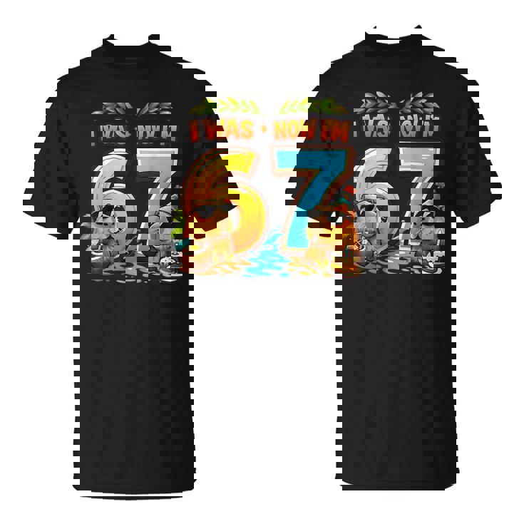 I Was 6 Now I'm 7 Birthday 67 Meme Capybara キッズ 男の子 女の子 Tシャツ