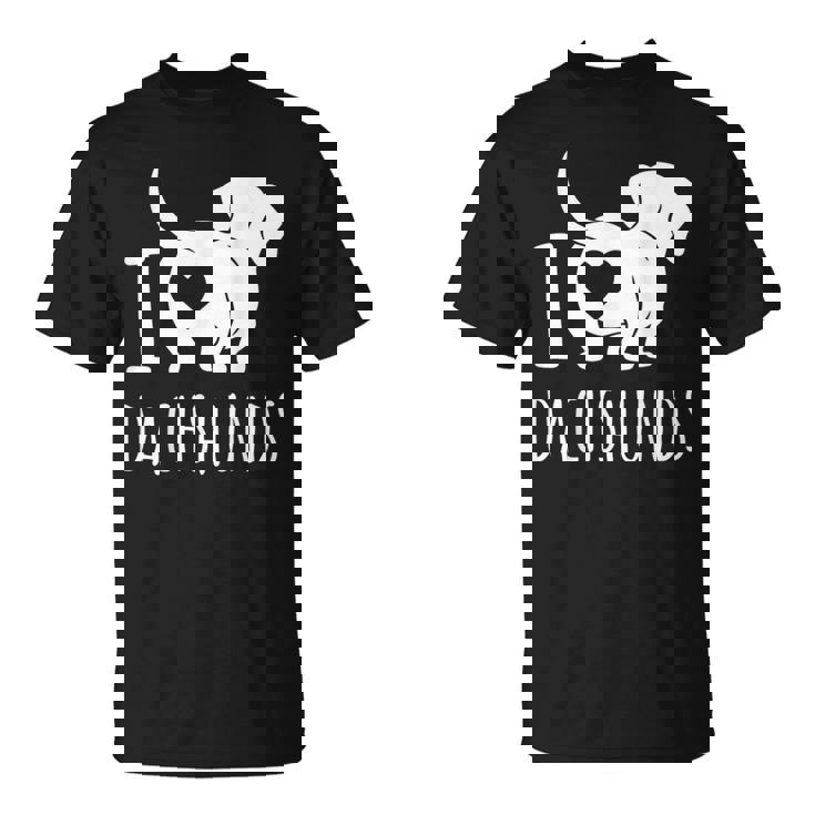 Wiener Dog ダックスフンド 犬 ペット愛好家 I Love Dachshunds Tシャツ