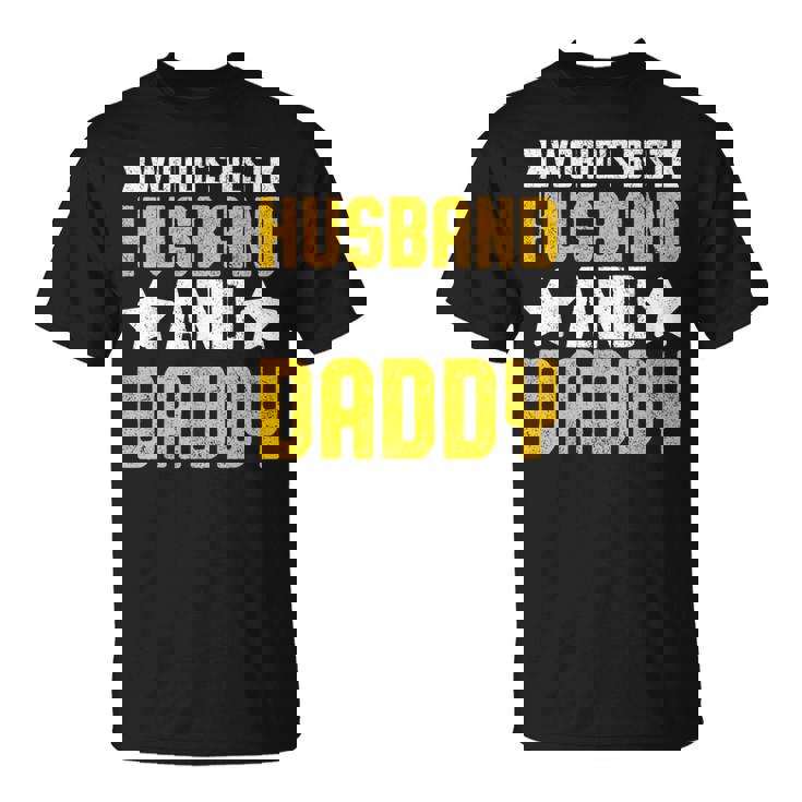 World's Best Husband And Daddy レトロ ヴィンテージ インスピレーション Tシャツ