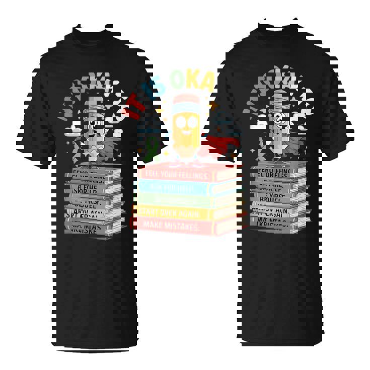 Yellow Mental Health Awareness Day It's Okay To Feel Kids T-Shirt