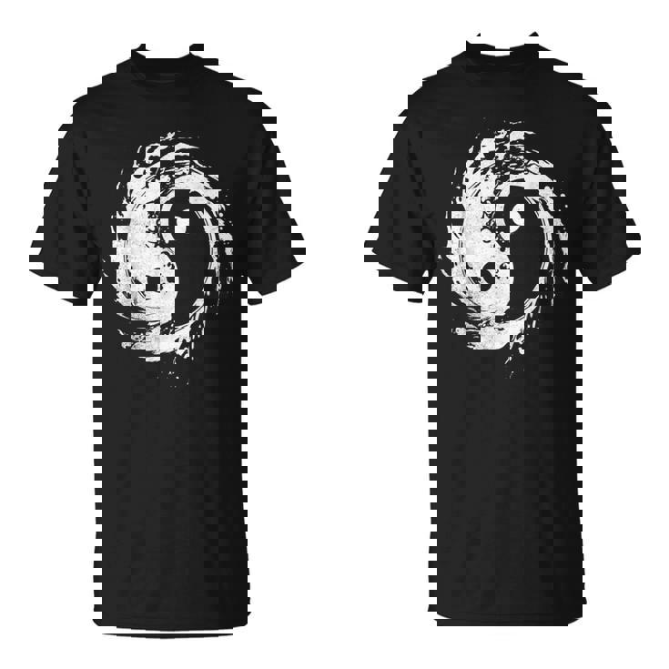 Ying Yang Flowtate 瞑想 水彩画 太極拳 メンズ レディース Tシャツ