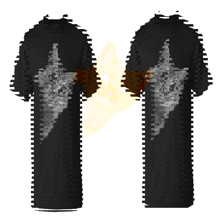 【覗くネコ】猫 にゃんこ 猫好き 猫 可愛い ネコ 子猫 ネコ好き 面白い 変な 遊び心 ネタ ウケ狙い おもしろ Tシャツ