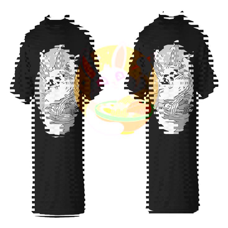 かわいい ウサギ 食べる ラーメン 漫画 カワイイ 食べ物 好き Tシャツ