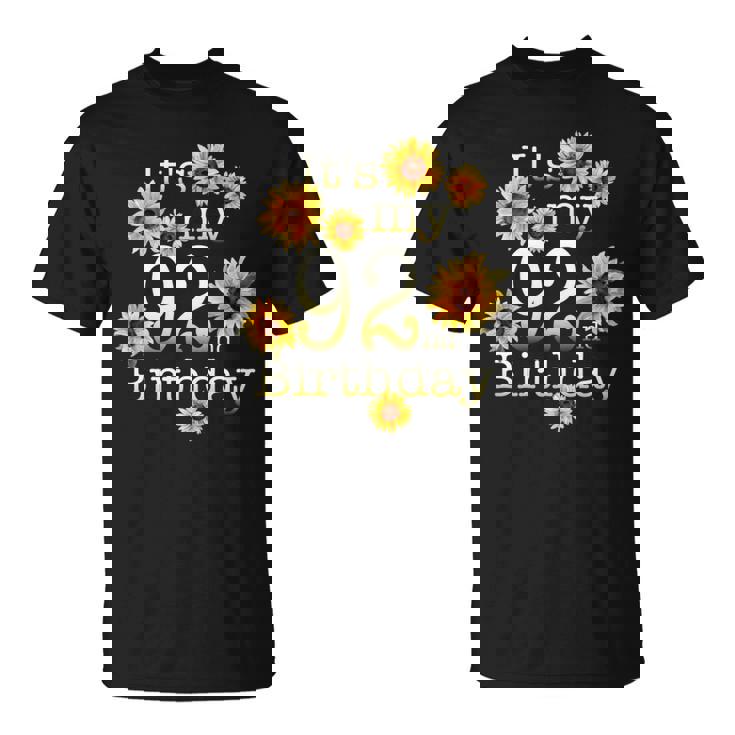 かわいいひまわり 92歳の誕生日 92歳の誕生日 長袖tシャツ Tシャツ