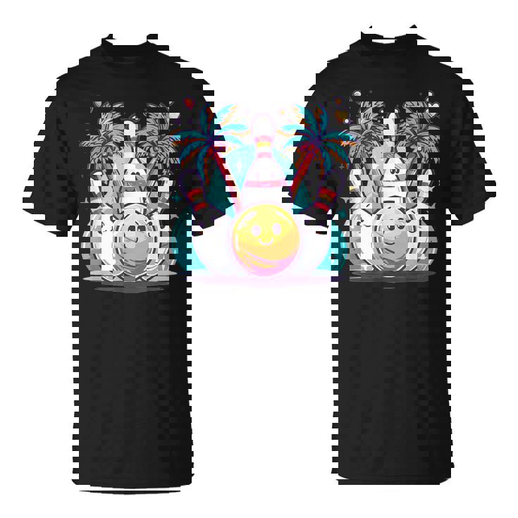 かわいいボウリングアート I キッズボウリング Tシャツ