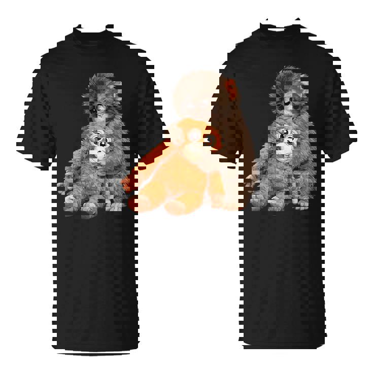 かわいいモンキーパンチ 日本の赤ちゃん猿 Tシャツ