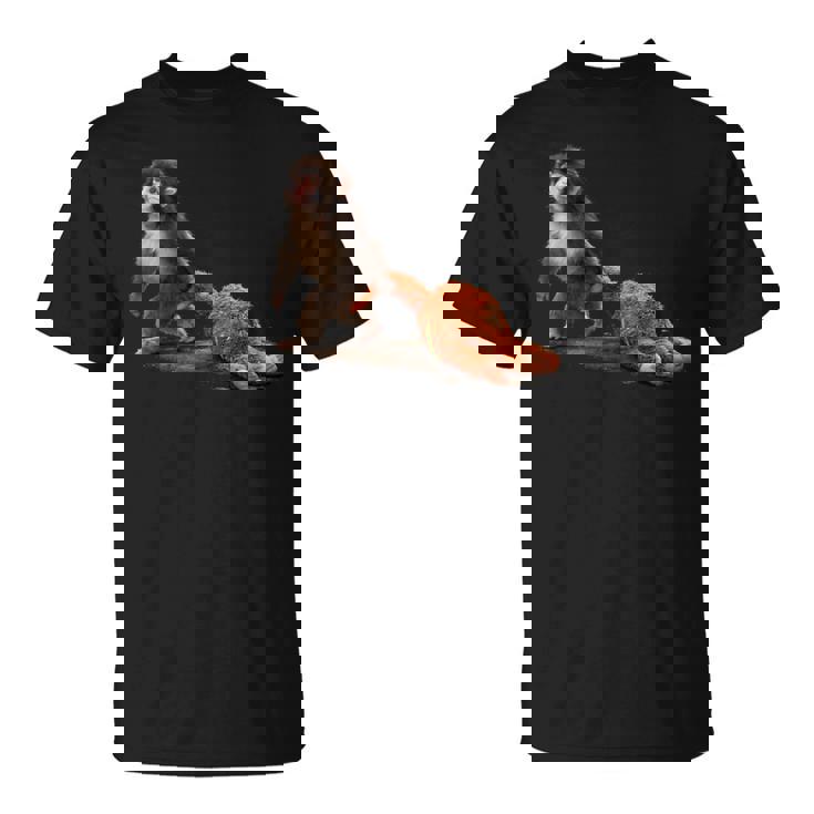 かわいい赤ちゃん猿の名前付きパンチシャツパンチモンキーサポーター 長袖tシャツ Tシャツ