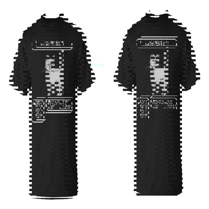 ねこがあらわれた！ 猫好き ゲーム好き ネコ飼い ネコママ 猫ママ ネコパパ 猫パパ Rpg ゲーム 猫 ねこ ネコ 長袖tシャツ Tシャツ