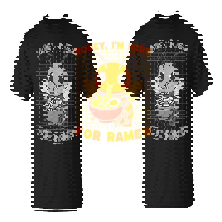 はちみつラーメン好き かわいい 食通アート 蜂 Tシャツ