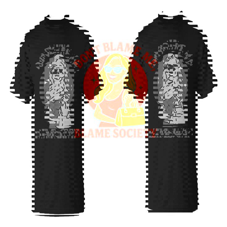 わたしじゃない 社会のせい レトロガール Tシャツ