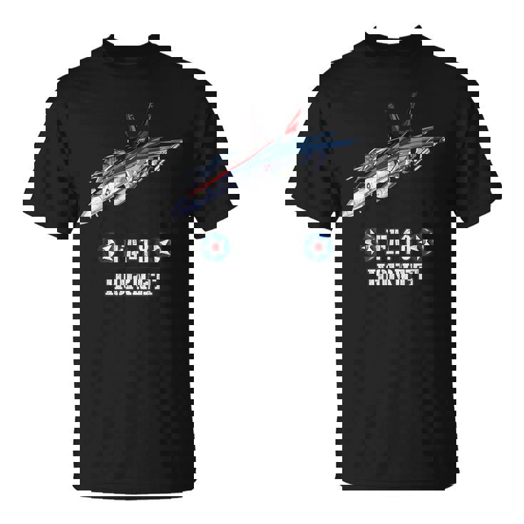 アメリカのf-18ホーネット戦闘機 Tシャツ