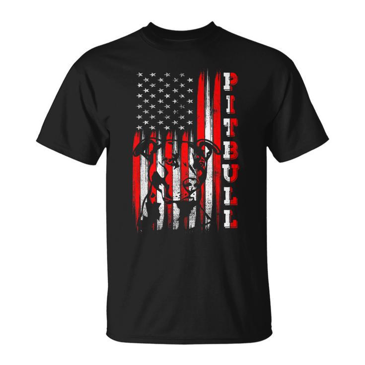 アメリカン ピットブル・テリア国旗 面白い犬 お父さん お母さん ギフト Tシャツ