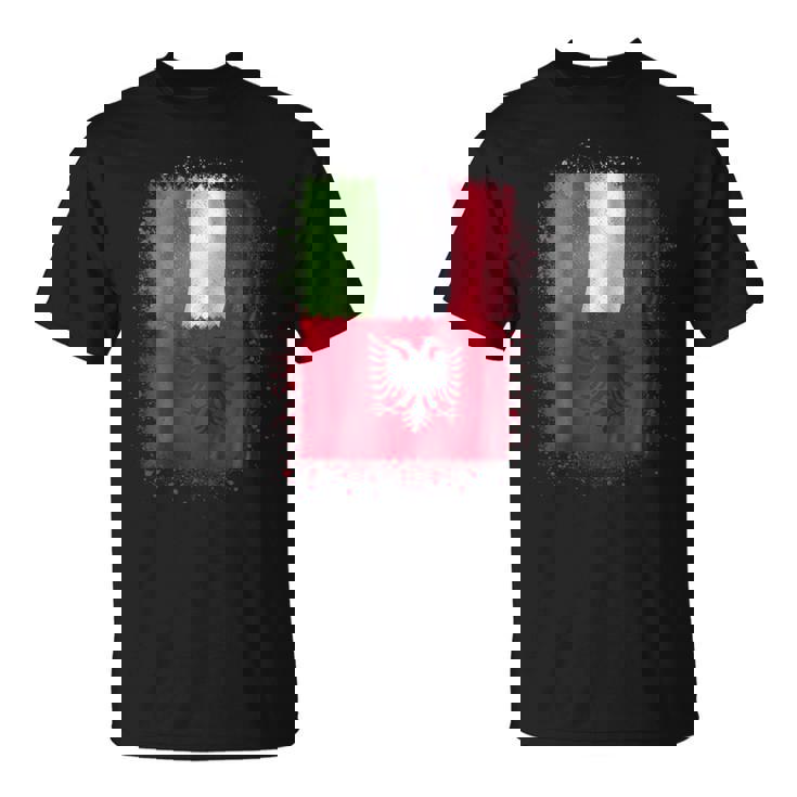 アルバニアのイタリアの愛-アルバニアとイタリア 長袖tシャツ Tシャツ