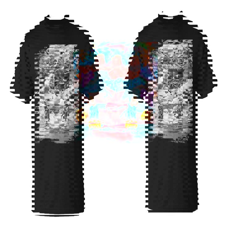 アロハ バーガー 猫 & ピザ ナマケモノ ユニコーン Tシャツ