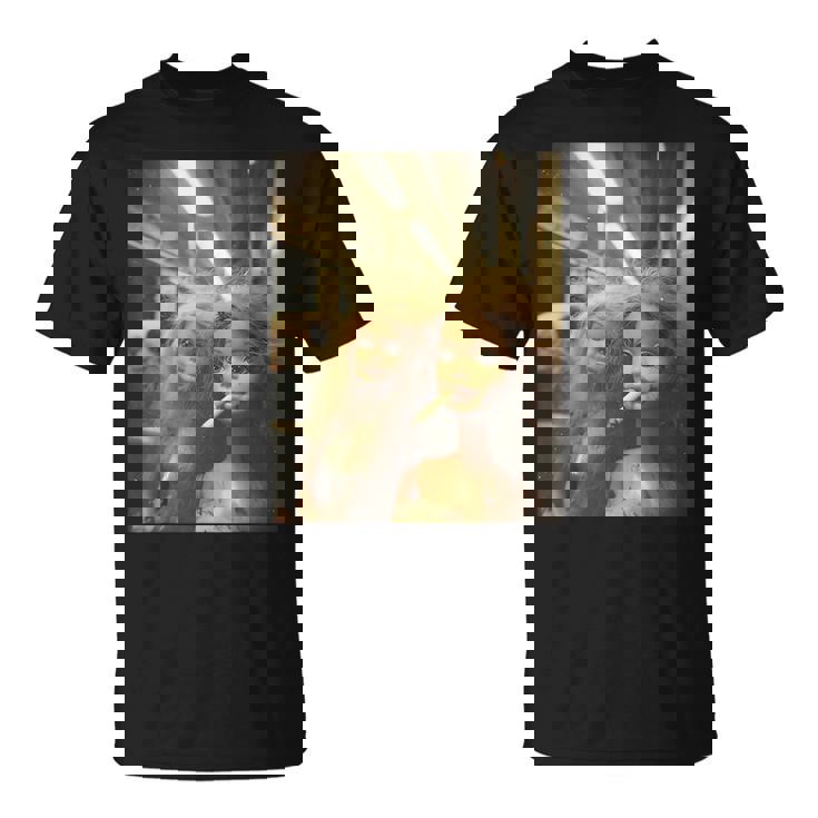 アンティーク調のドールフェイスミーム Tシャツ