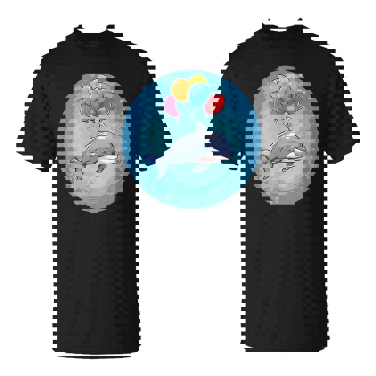 イルカと風船のコスチュームで一日を明るくしましょう。 Tシャツ