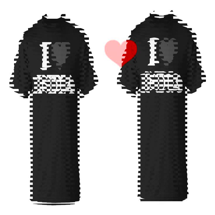 インド I Heart India I Love India Tシャツ