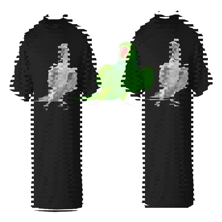 インドのワカケホンセイオウムの鳥 Tシャツ