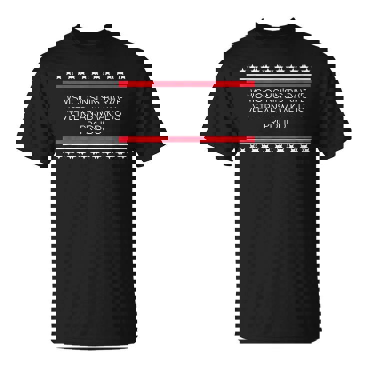 ウィスコンシン州退役軍人への感謝の気持ち Tシャツ