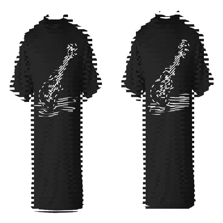 ウクレレ ラインアート ミュージシャン向け ウクレレ Tシャツ