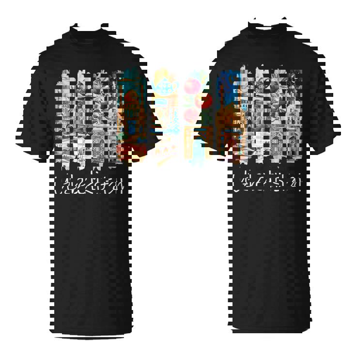 ウズベキスタン 筆文字 ウズベク バカンス お土産 ウズベキスタン Tシャツ