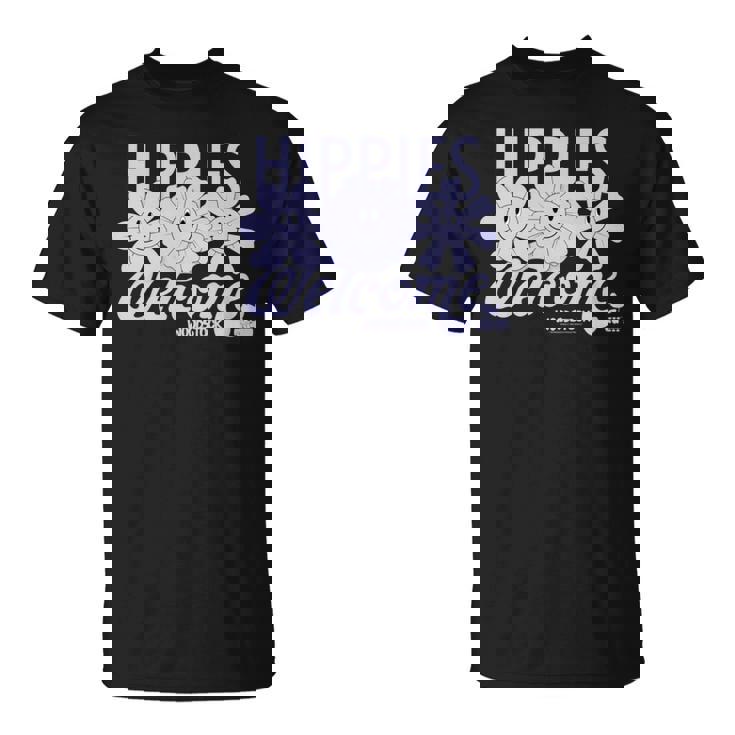 ウッドストック・ヒッピーズ・ウェルカム・スマイリング・フラワーズ 長袖tシャツ Tシャツ