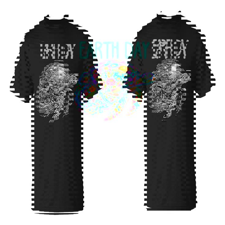 ウミガメ 地球 日 救う かわいい 惑星 学生 先生 Tシャツ