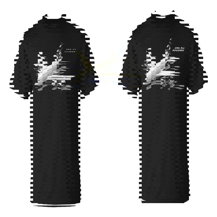 エアバスa380ターボジェット飛行機旅客機航空パイロットギフト Tシャツ