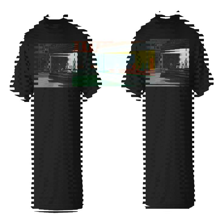 エドワードホッパーのナイトホークス 長袖tシャツ Tシャツ