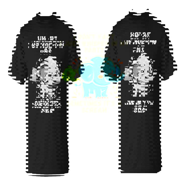 エレファントおならしないよ時々ズボンの中でささやくだけ 長袖tシャツ Tシャツ