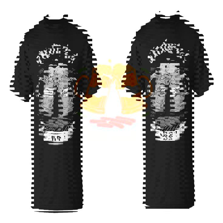 オクトーバーフェスト ビールとグリル ソーセージ Tシャツ