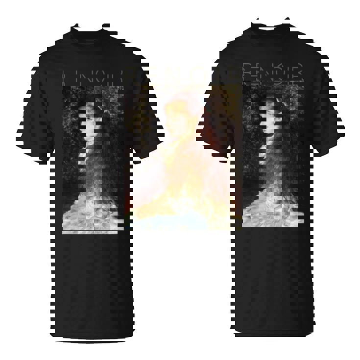 オーギュストルノワール-マドモアゼルダンヴェルの肖像 長袖tシャツ Tシャツ