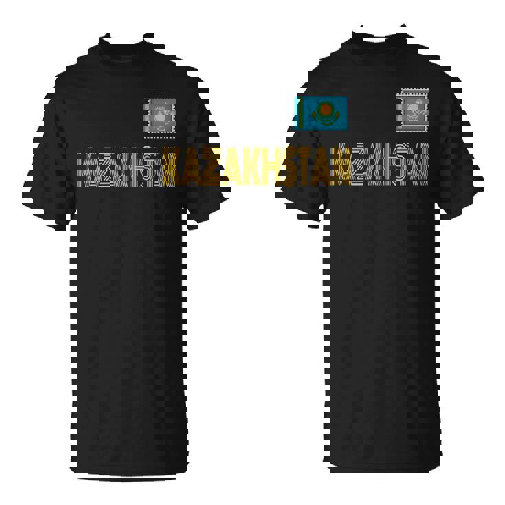 カザフスタン、カザフスタンの国旗、カザフスタンの国旗 長袖tシャツ Tシャツ