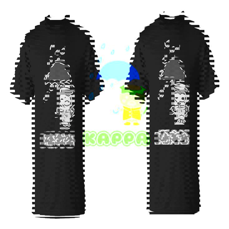 カッパくん『かっぱのカッパ』河童（六月・梅雨・傘）【どうぶつフレンズ】きゅうり 妖怪 かわいい キャラクター Tシャツ