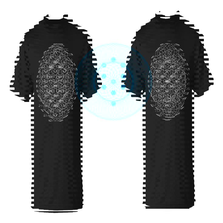カバラの木と生命の神聖な幾何学の花 Tシャツ