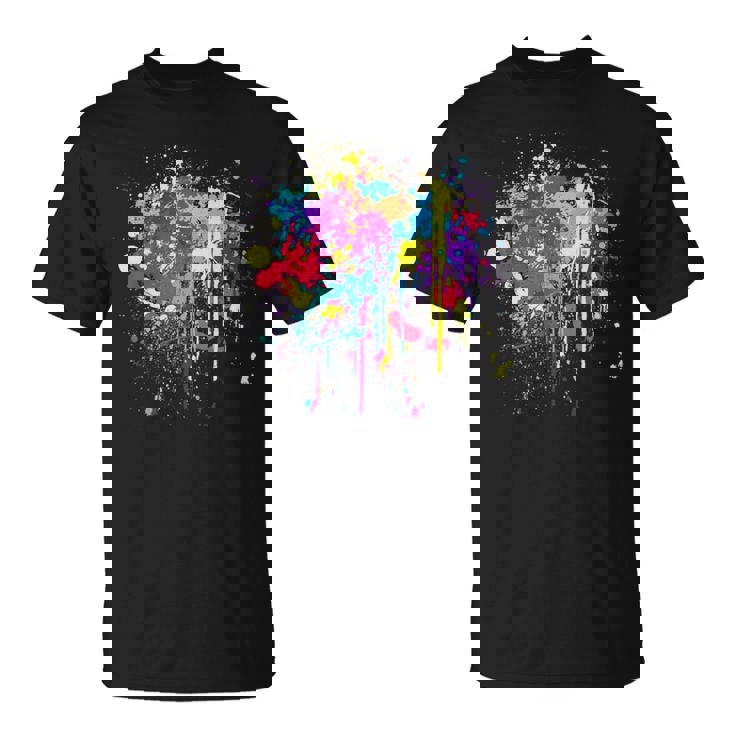 カラフルなペイントスプラッシュカラー。 Tシャツ