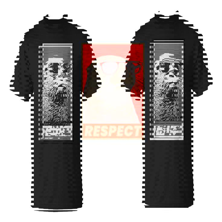 カワウソ 動物 リスペクト ヴィンテージ レトロ Tシャツ